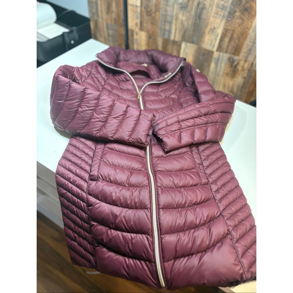 Michael Kors Packable Down Blend Puffer Jacket Plum XS Womens
